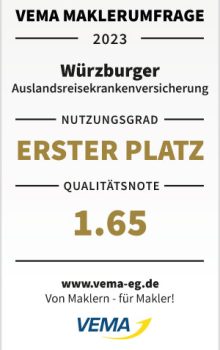 VEMA-Qualitätssiegel_Auslandsreisekrankenversicherung_Erster_08_2023_Würzburger